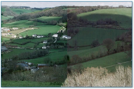 Panoramic view of rural landscape