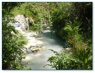 Lavrean stream, Cornwall after china clay spill